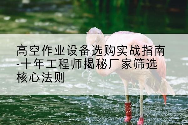 丽水剪叉式升降机厂家-高空作业设备选购实战指南-十年工程师揭秘厂家筛选核心法则