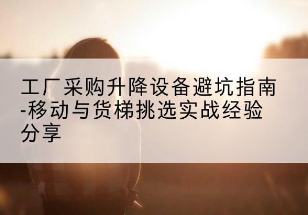 丽水移动式升降机怎么选-工厂采购升降设备避坑指南-移动与货梯挑选实战经验分享